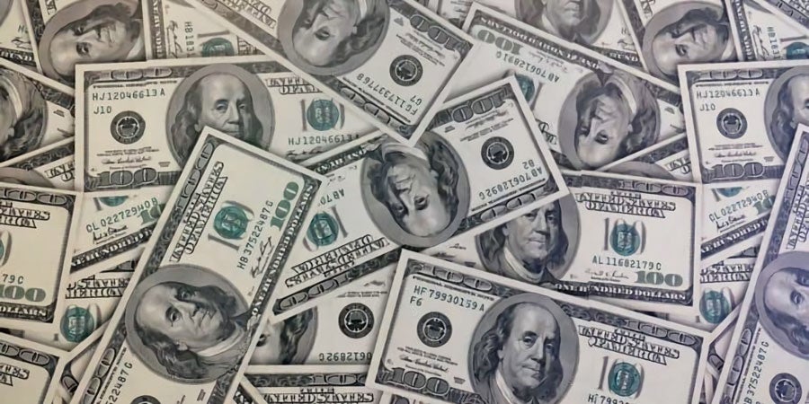 Graphic of 100 dollar bills